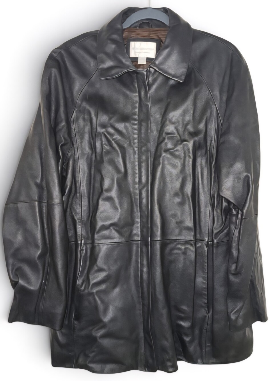 Worthington ladies Lambskin Leather Jacket Black XL Vintage